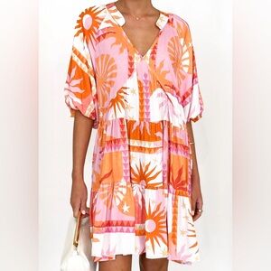 FABULOUS GINGHAM & HEELS - MARAJA DRESS in ORANGE ELIANA - US12 oversized - BNWT